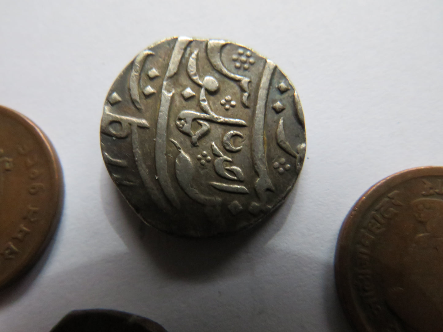 A Good Collection of Old Coins From Indian, Princely States, Inc Silver Rupee