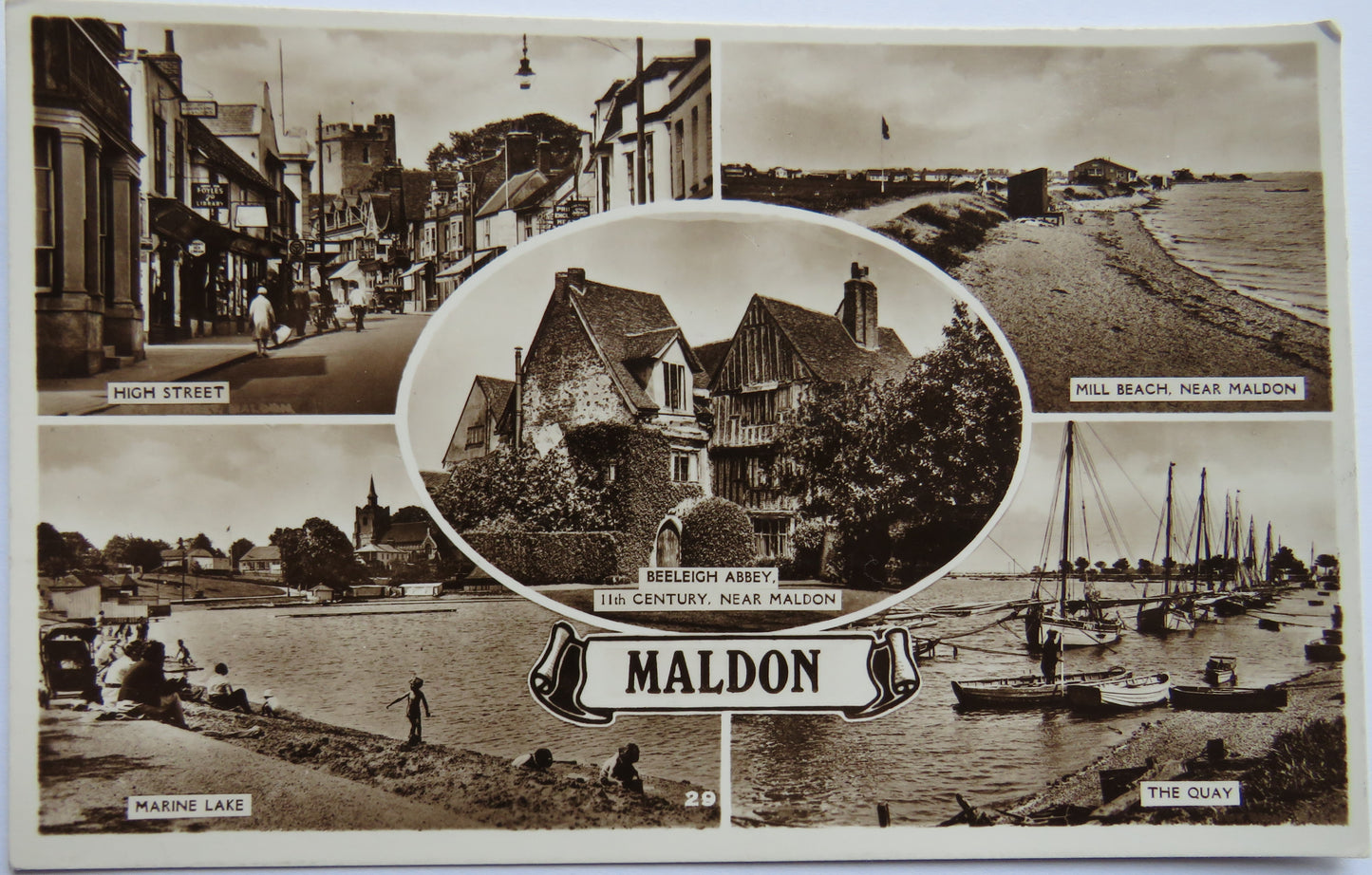 Vintage Postcard of Maldon