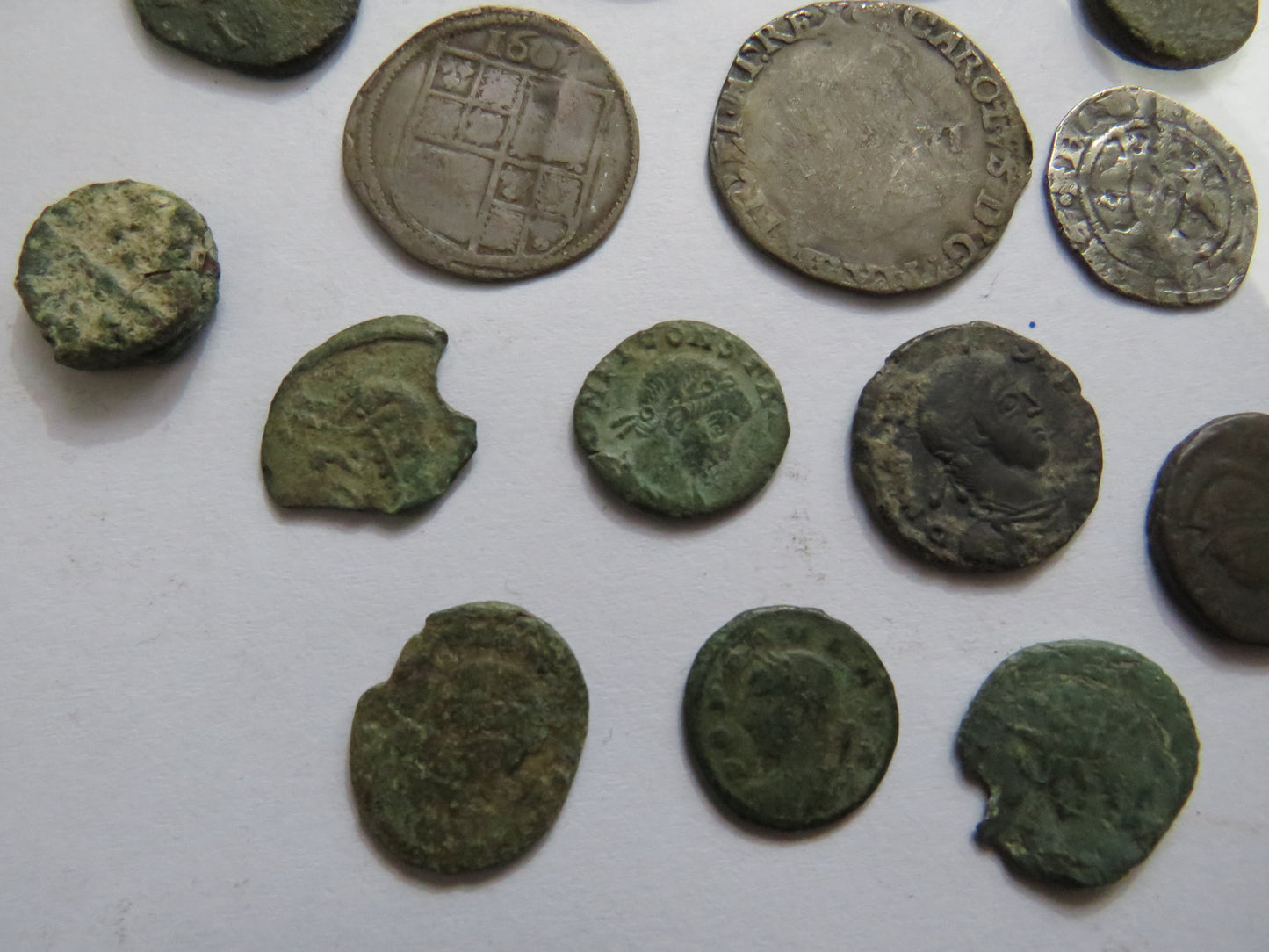 A Nice Small Collection of Old Coins, English Hammered, Roman, Scottish