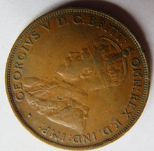 Load image into Gallery viewer, 1934 King George V Australia One Penny Coin
