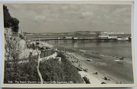Vintage Postcard of The Beach Shanklin Isle of Wight