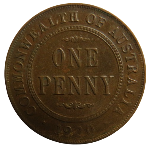 1920 King George V Australia One Penny Coin