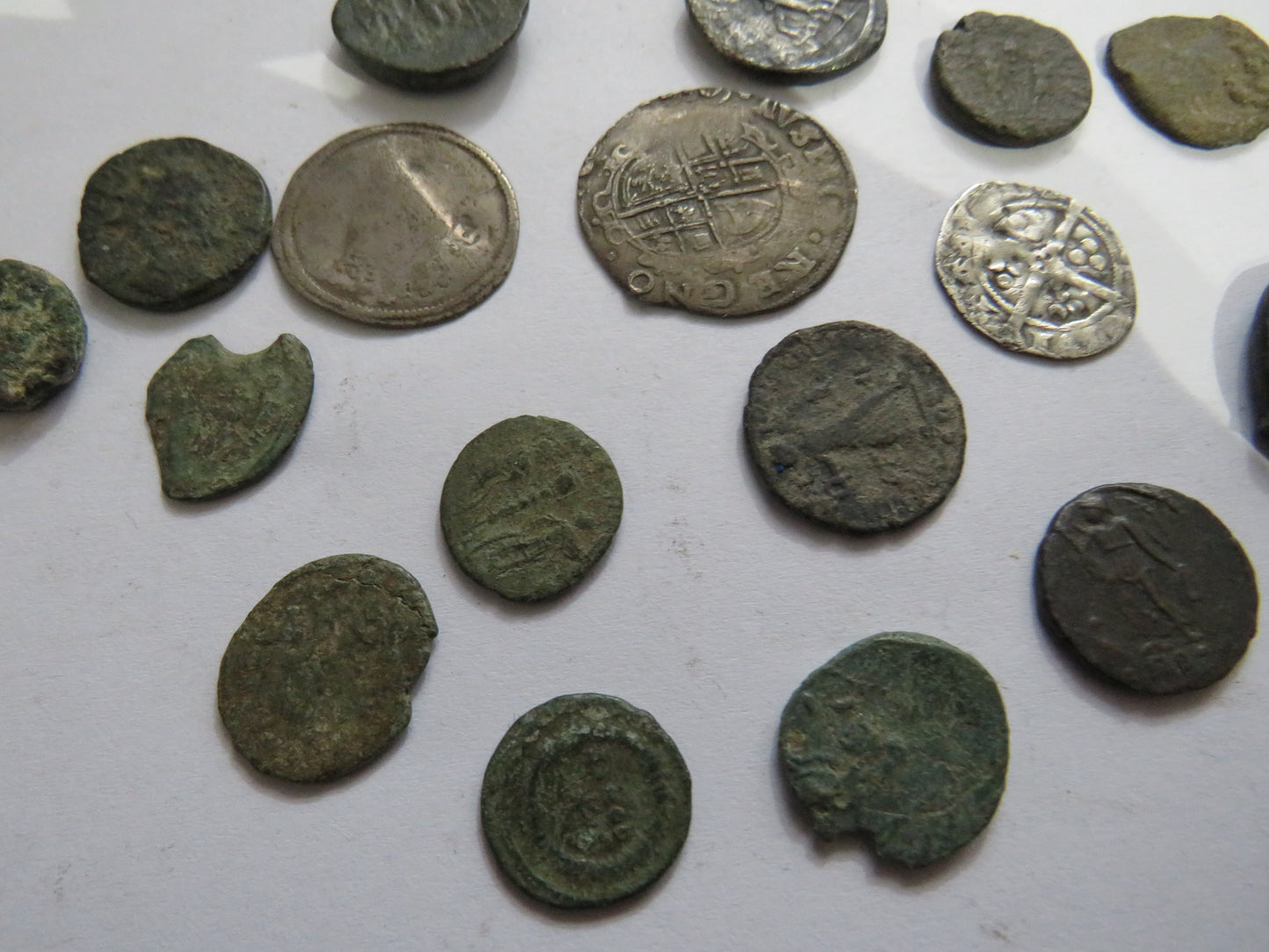 A Nice Small Collection of Old Coins, English Hammered, Roman, Scottish