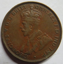 Load image into Gallery viewer, 1933 King George V Australia One Penny Coin
