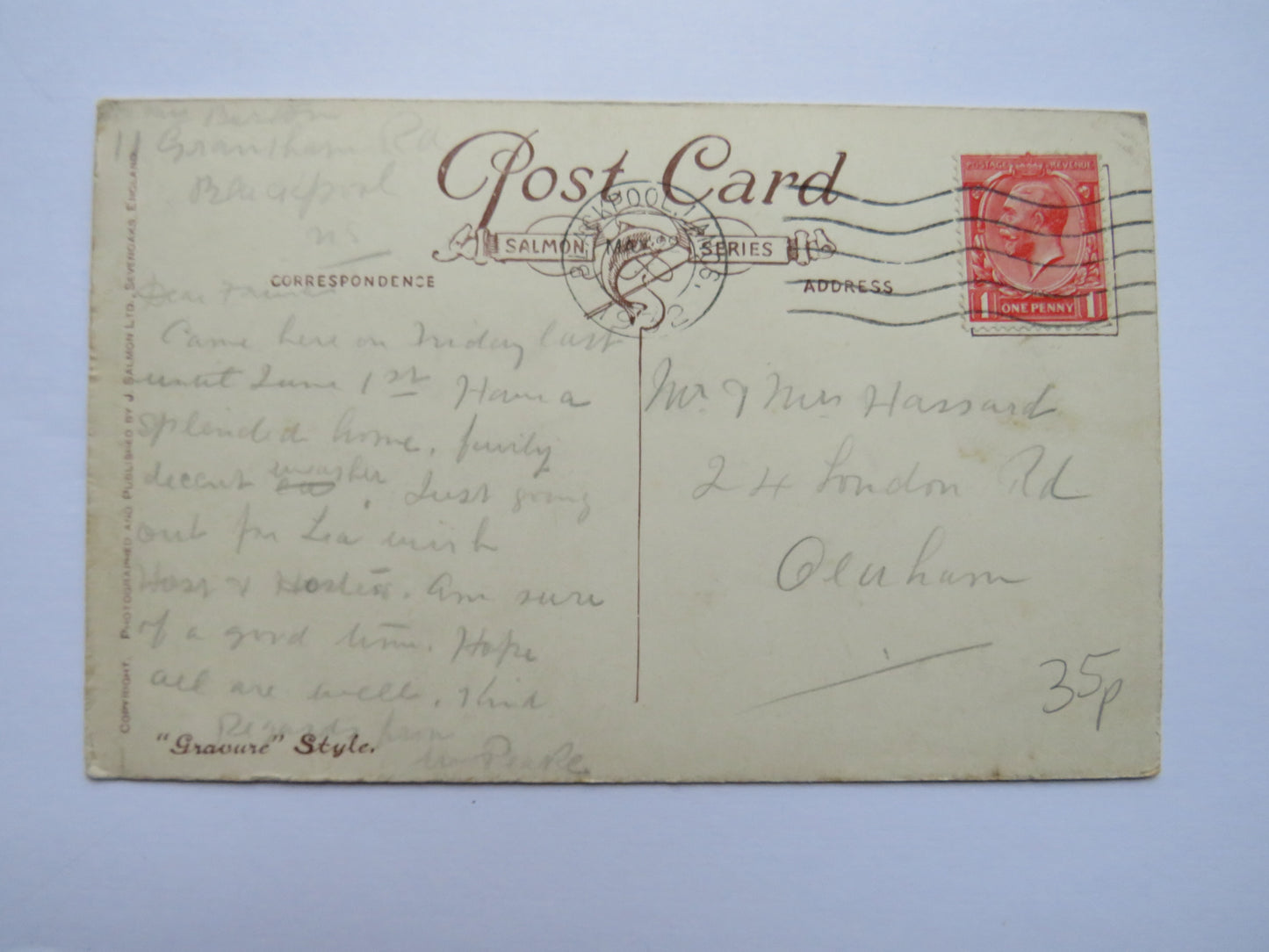Vintage Postcard of Cliff Gardens, North Shore Blackpool