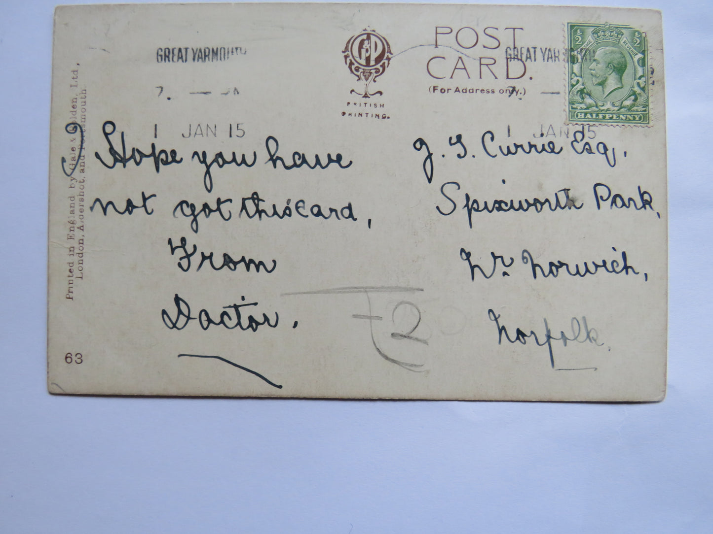 Vintage Warship Postcard of H.M.S / HMS "Princess Royal" Battle Cruiser