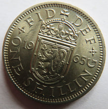 Load image into Gallery viewer, 1965 Queen Elizabeth II (Scottish) Shilling Coin In High Grade
