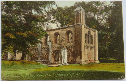 Vintage Postcard of Glastonbury Abbey, Chapel of St Mary