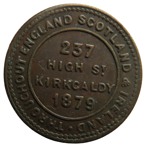 1879 The London & Newcastle Tea Company's Kircaldy 1/2 LB Check Token