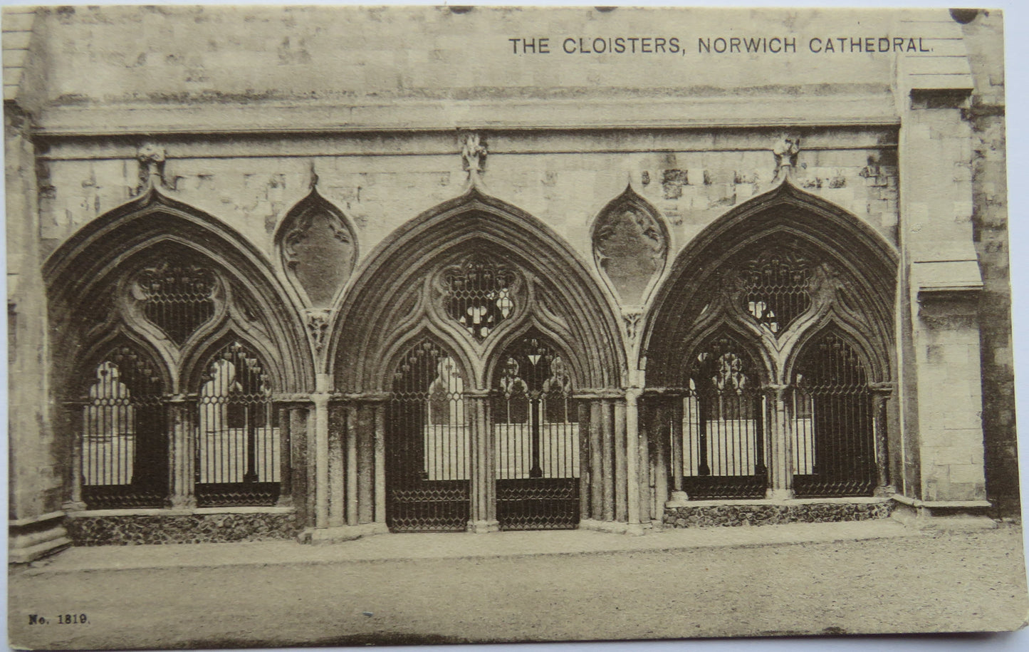 Vintage Postcard of Cloisters, Norwich Cathedral