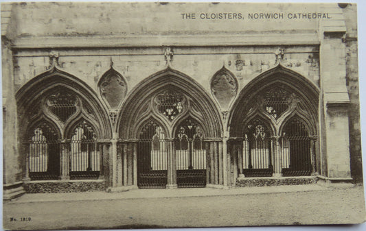 Vintage Postcard of Cloisters, Norwich Cathedral