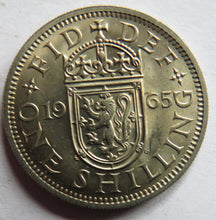 Load image into Gallery viewer, 1965 Queen Elizabeth II (Scottish) Shilling Coin In High Grade
