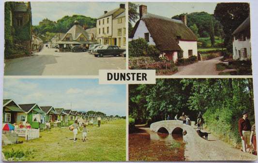 Vintage Postcard of Dunster 1971