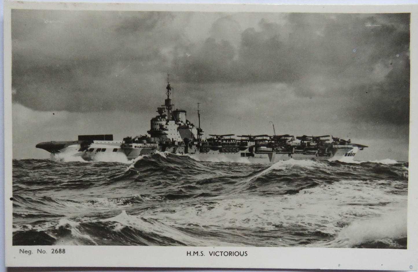 Vintage Warship Postcard / Photo of H.M.S. HMS "Victorious"