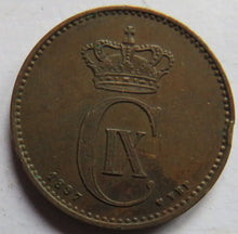 Load image into Gallery viewer, 1897 Denmark 2 Ore Coin
