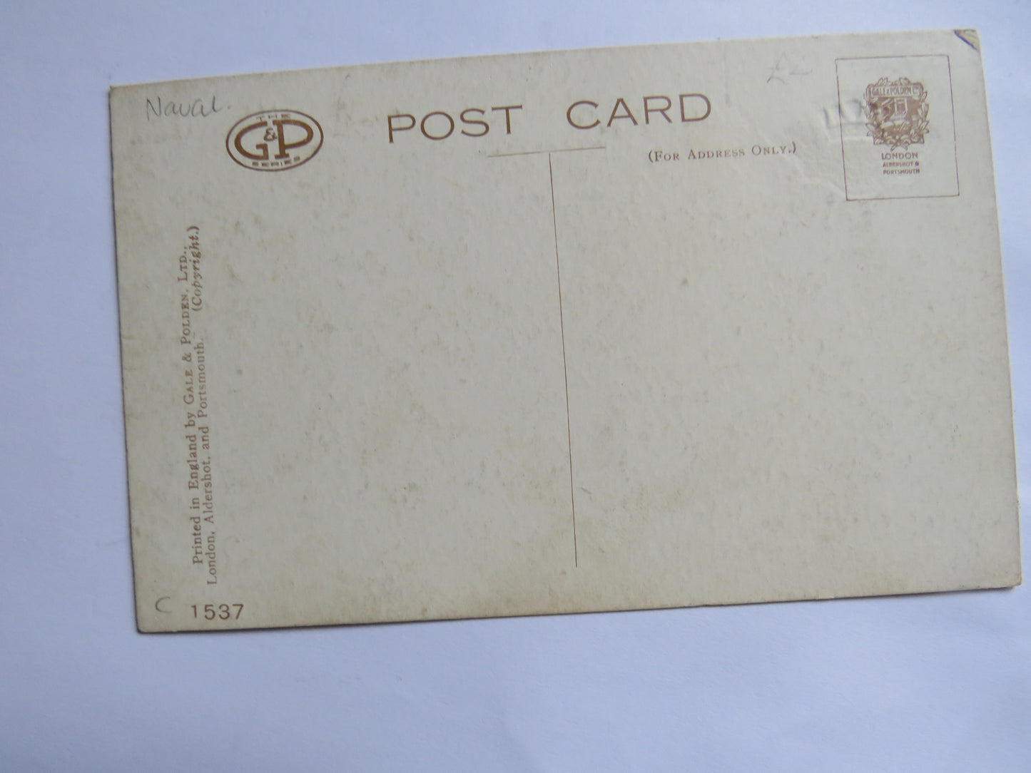 Vintage Warship Postcard of H.M.S. "Laforey" Torpedo Boat Destroyer