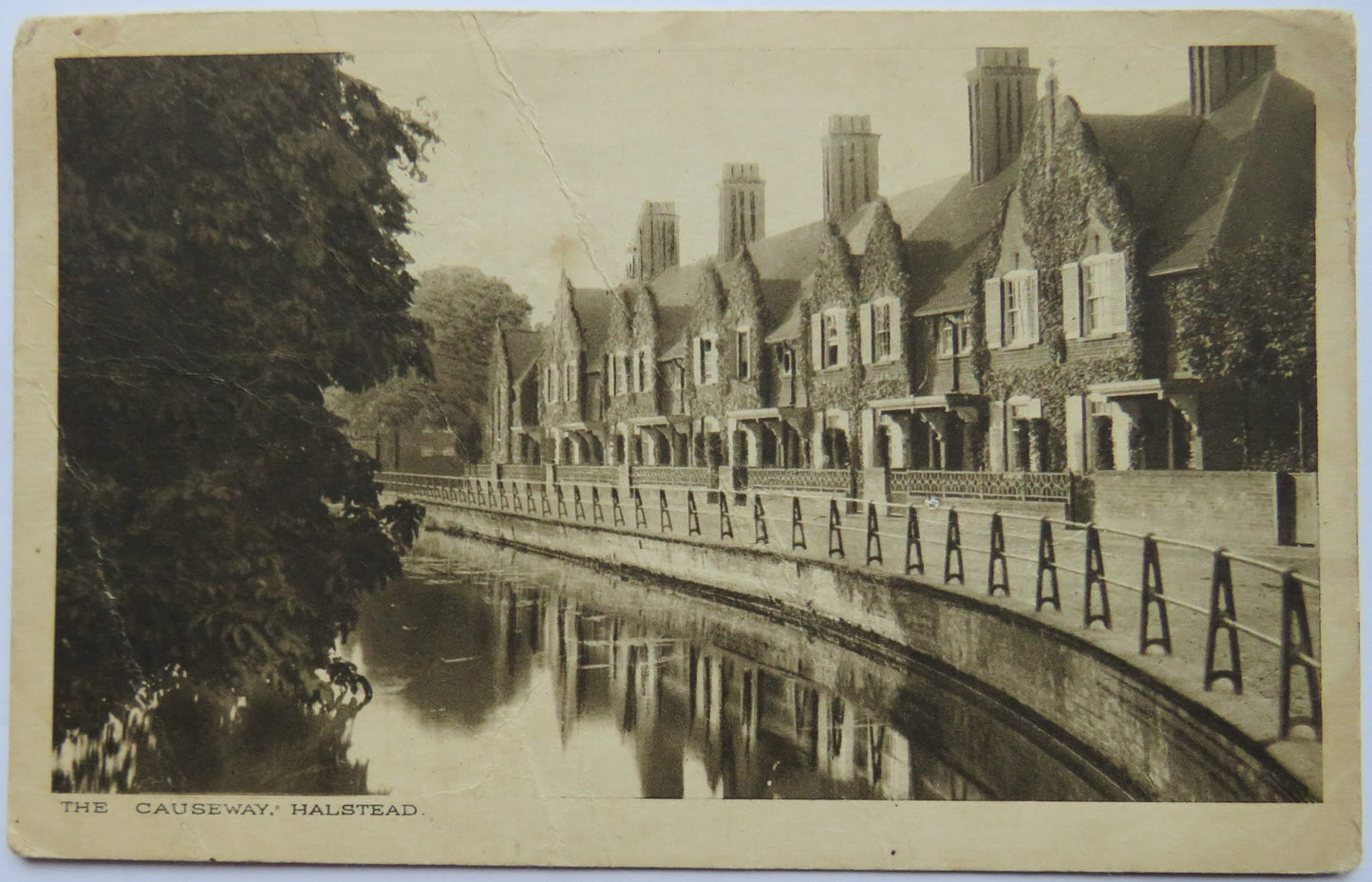 Vintage Postcard of The Causeway Halstead 1919