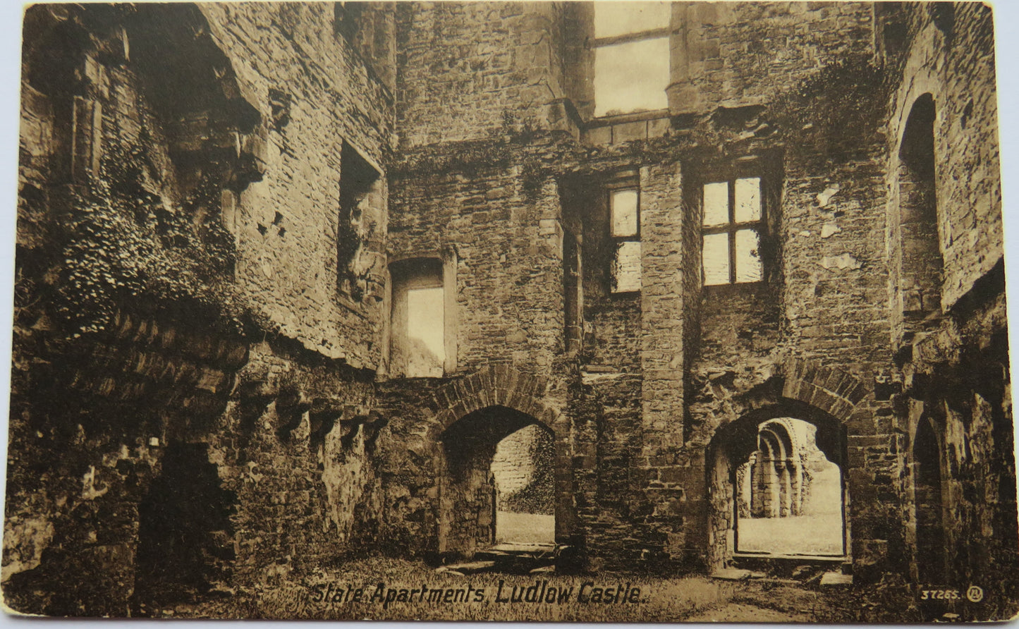 Vintage Postcard of State Departments, Ludlow Castle