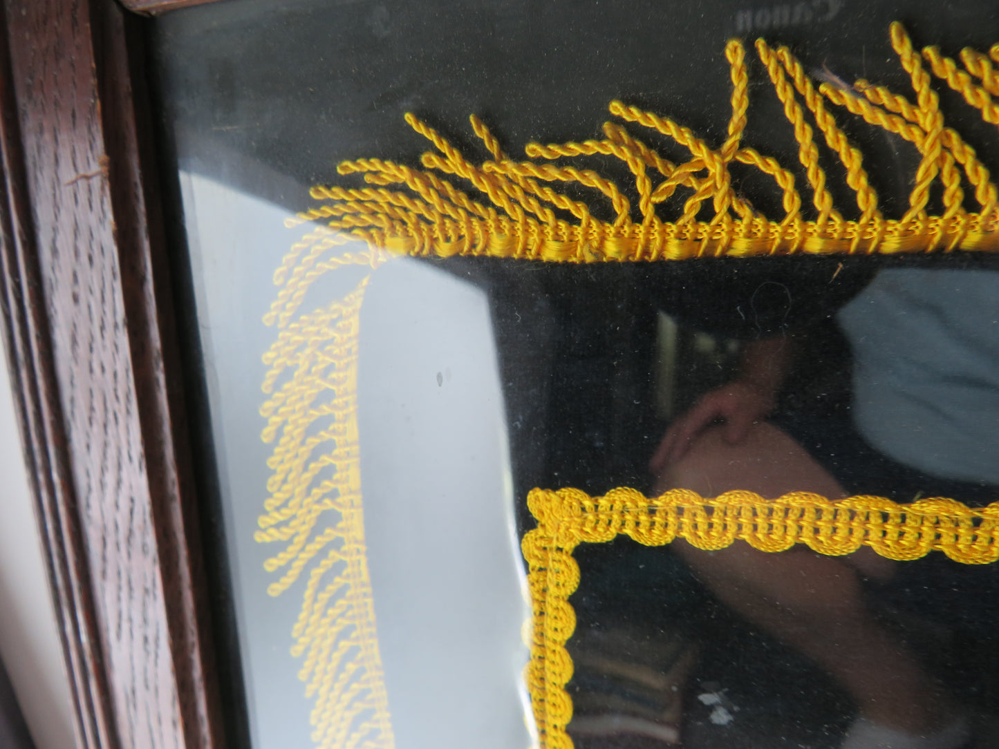 Vintage Embroidered Tiger Framed Picture Artwork