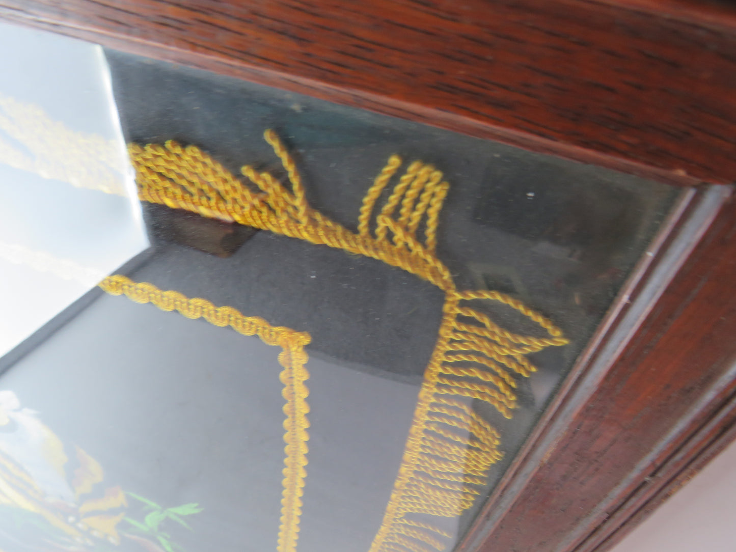 Vintage Embroidered Tiger Framed Picture Artwork