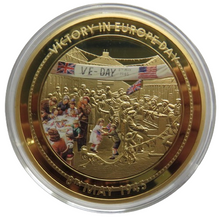 Load image into Gallery viewer, 70th Anniversary of WWII 1945 VE Day Large Commemorative Coin
