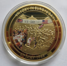 Load image into Gallery viewer, 70th Anniversary of WWII 1945 VE Day Large Commemorative Coin
