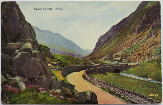 Vintage Postcard of Llanberis Pass