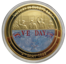 Load image into Gallery viewer, 70th Anniversary of WWII 1945 VE Day Large Commemorative Coin
