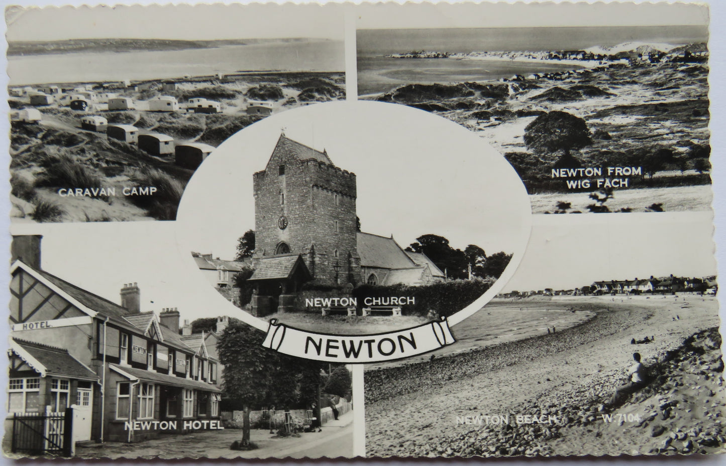 Vintage Multiview Postcard of Newton 1967