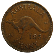 Load image into Gallery viewer, 1951 King George VI Australia One Penny Coin
