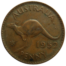 Load image into Gallery viewer, 1952 King George VI Australia One Penny Coin
