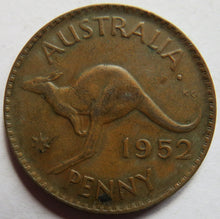 Load image into Gallery viewer, 1952 King George VI Australia One Penny Coin
