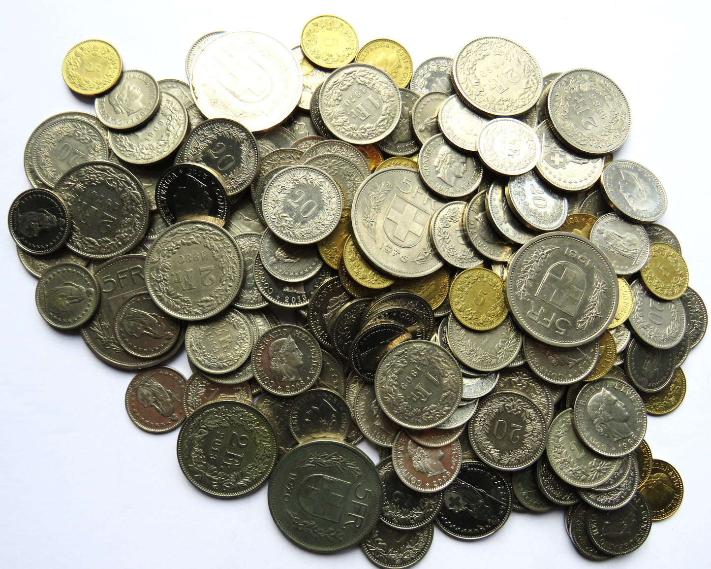 Collection of 95 Swiss Francs Coin - Exchangeable Currency
