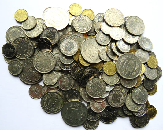 Collection of 95 Swiss Francs Coin - Exchangeable Currency