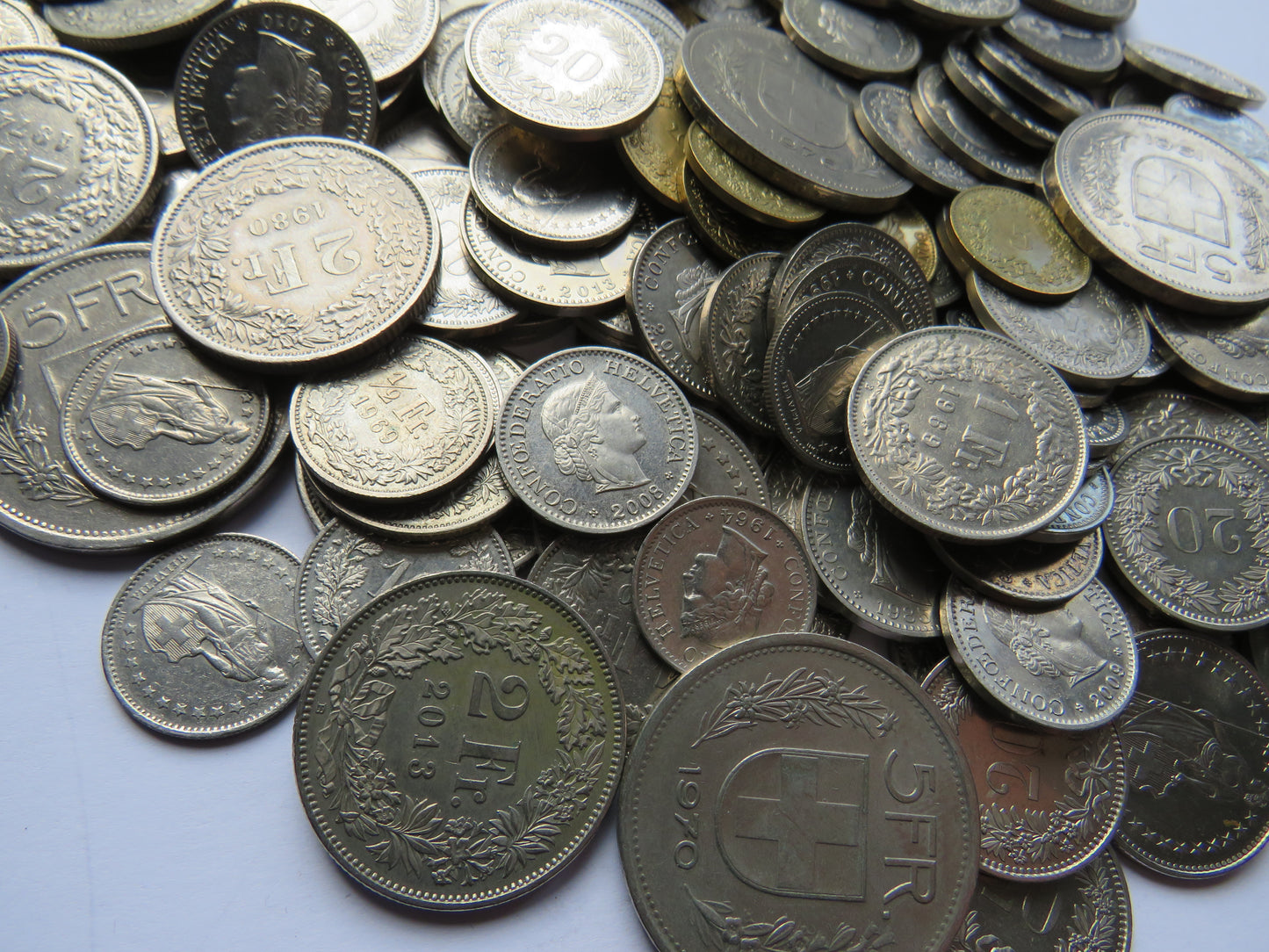 Collection of 95 Swiss Francs Coin - Exchangeable Currency