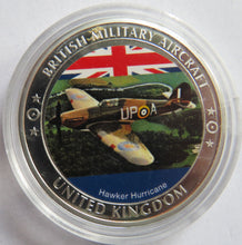 Load image into Gallery viewer, British Military Aircraft Hawker Hurricane Silver Plated Commemorative Coin
