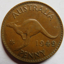 Load image into Gallery viewer, 1949 King George VI Australia One Penny Coin
