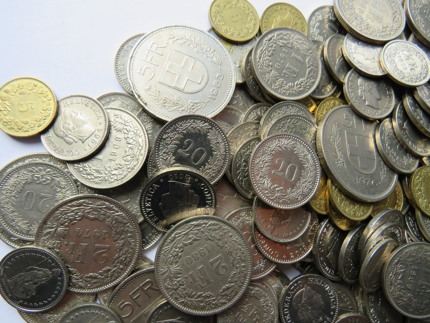Collection of 95 Swiss Francs Coin - Exchangeable Currency