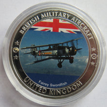 Load image into Gallery viewer, British Military Aircraft Fairey Swordfish Silver Plated Commemorative Coin
