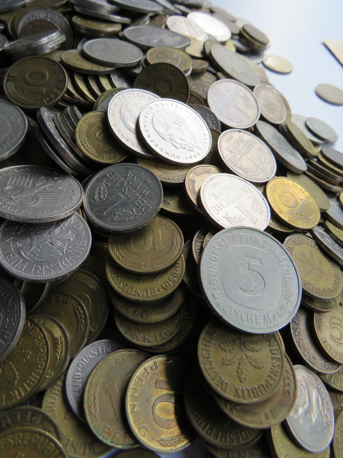 A Large Collection of 340 German Deutche Marks Coins
