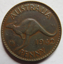 Load image into Gallery viewer, 1942 King George VI Australia One Penny Coin
