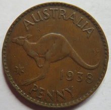 Load image into Gallery viewer, 1938 King George VI Australia One Penny Coin
