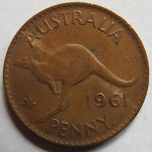 Load image into Gallery viewer, 1961 Queen Elizabeth II Australia One Penny Coin
