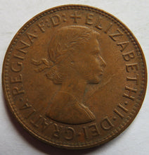 Load image into Gallery viewer, 1961 Queen Elizabeth II Australia One Penny Coin
