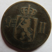 Load image into Gallery viewer, 1878 Norway 5 Ore Coin
