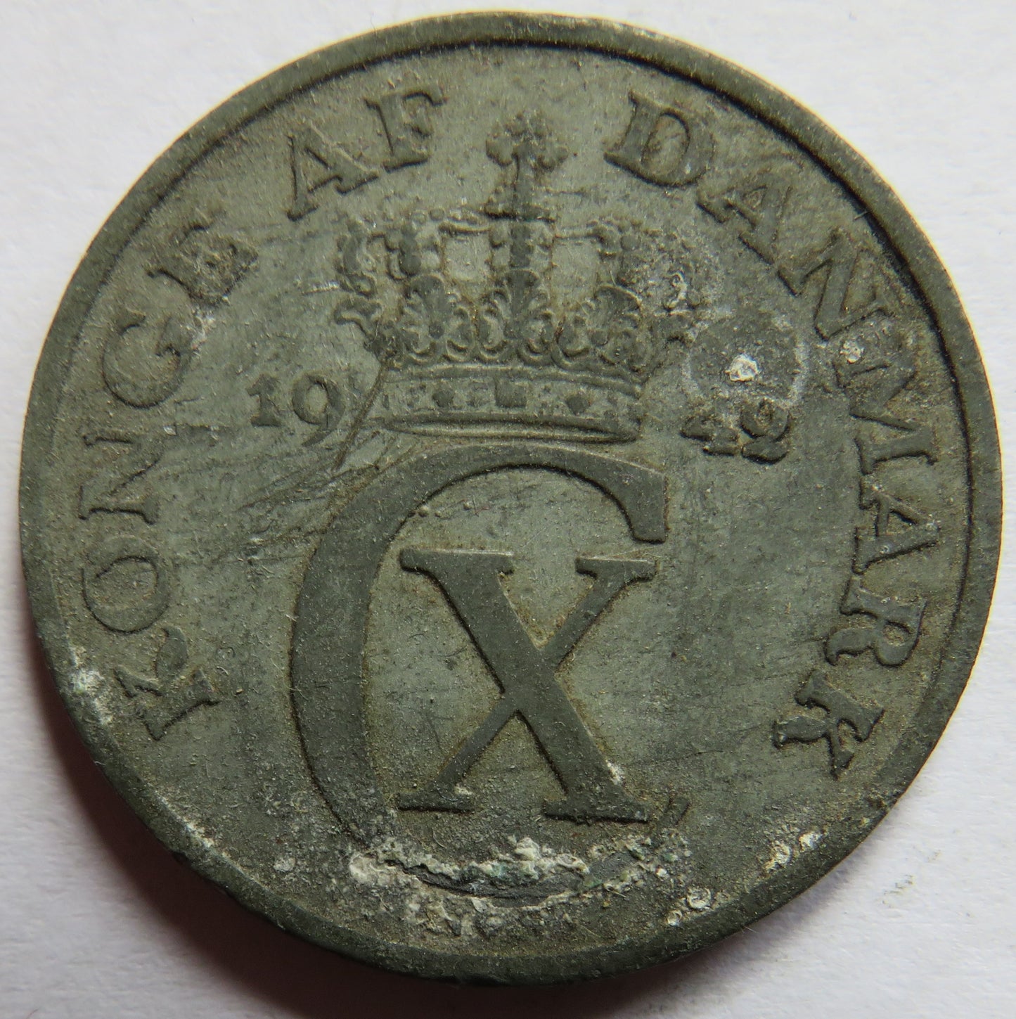 1942 Denmark 5 Ore Coin
