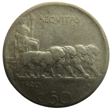 Load image into Gallery viewer, 1920 Italy 50 Centesimi Coin
