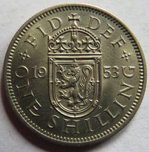 Load image into Gallery viewer, 1953 Queen Elizabeth II (Scottish) Shilling Coin High Grade
