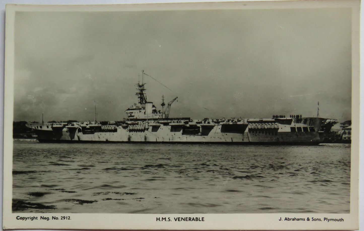 Vintage Warship Postcard of H.M.S. / HMS Venerable