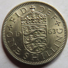 Load image into Gallery viewer, 1963 Queen Elizabeth II (English) Shilling Coin Higher Grade
